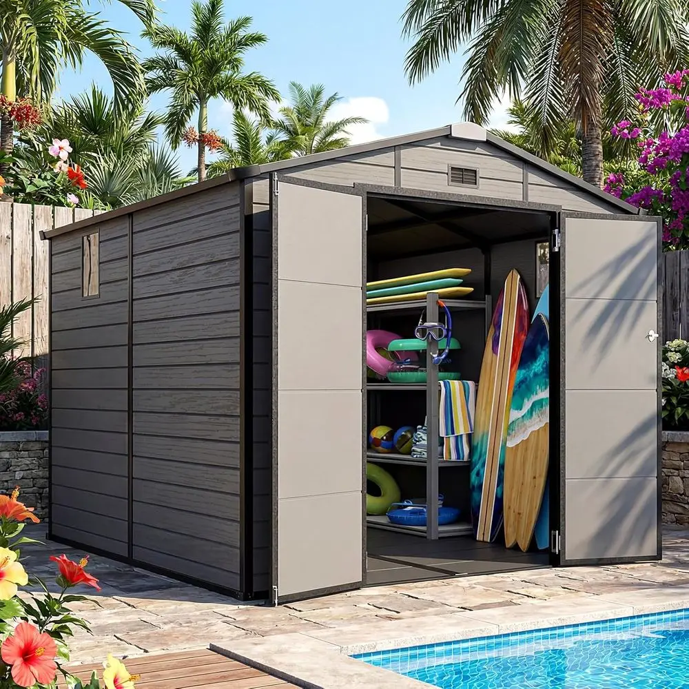 8x8 Outdoor Storage Shed with  - огляд і ціна Gardening Tools