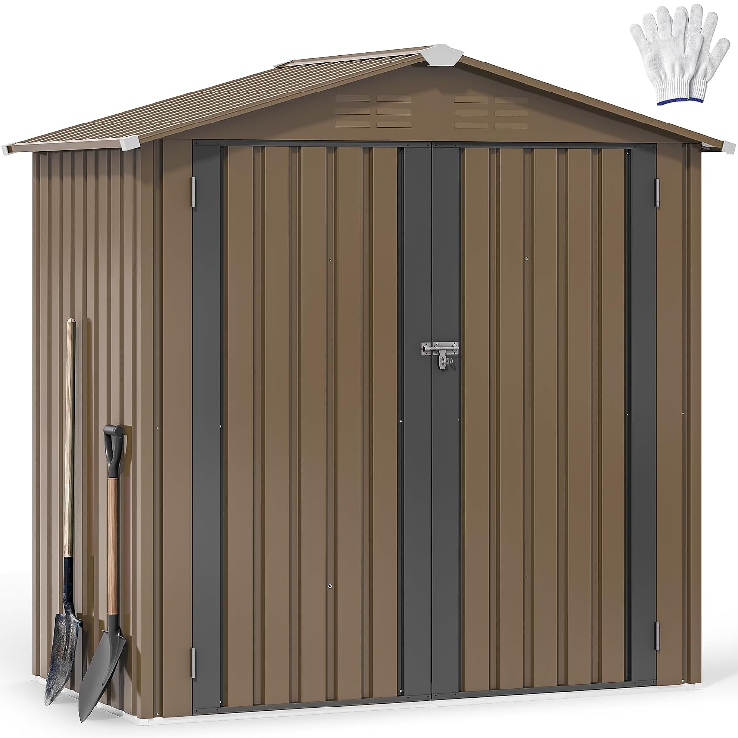 6x4ft Metal Outdoor Storage Sh - огляд і ціна Gardening Tools