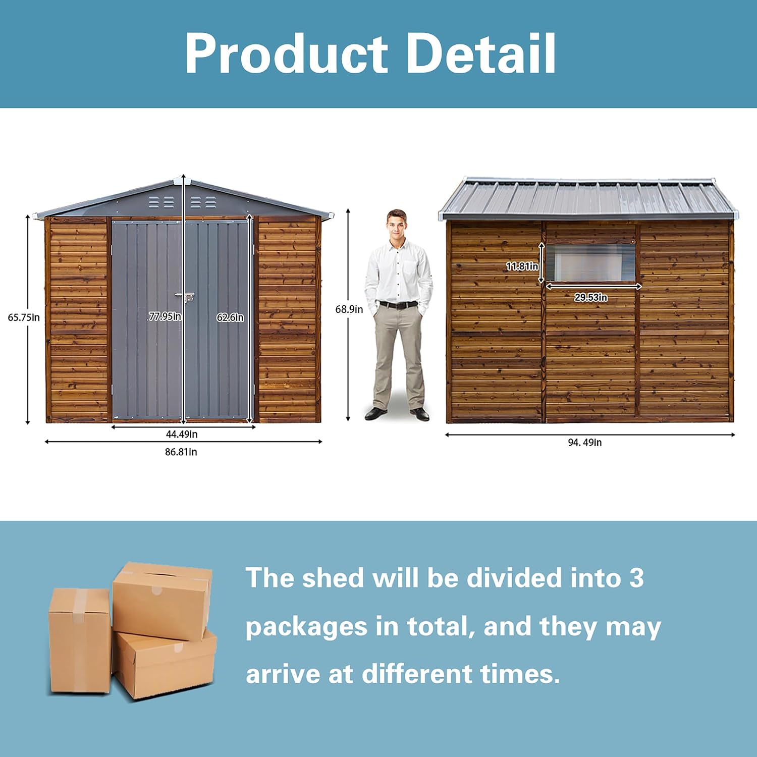 8x8 FT Outdoor Wood & Metal St - огляд і ціна Gardening Tools